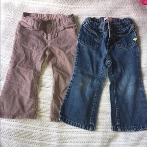 EUC!! Lot of 2 18-24 months baby girl pant / jeans
